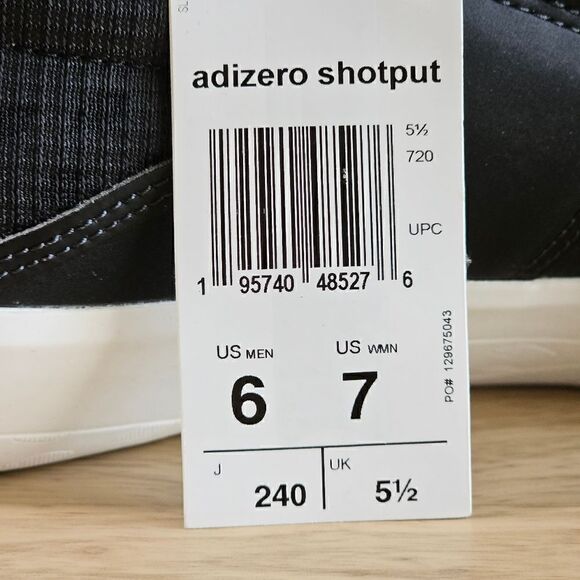 Adidas Adizero Shotput Track & Field Shoes Women's 7 Black Green White GY8393 - Picture 14 of 16